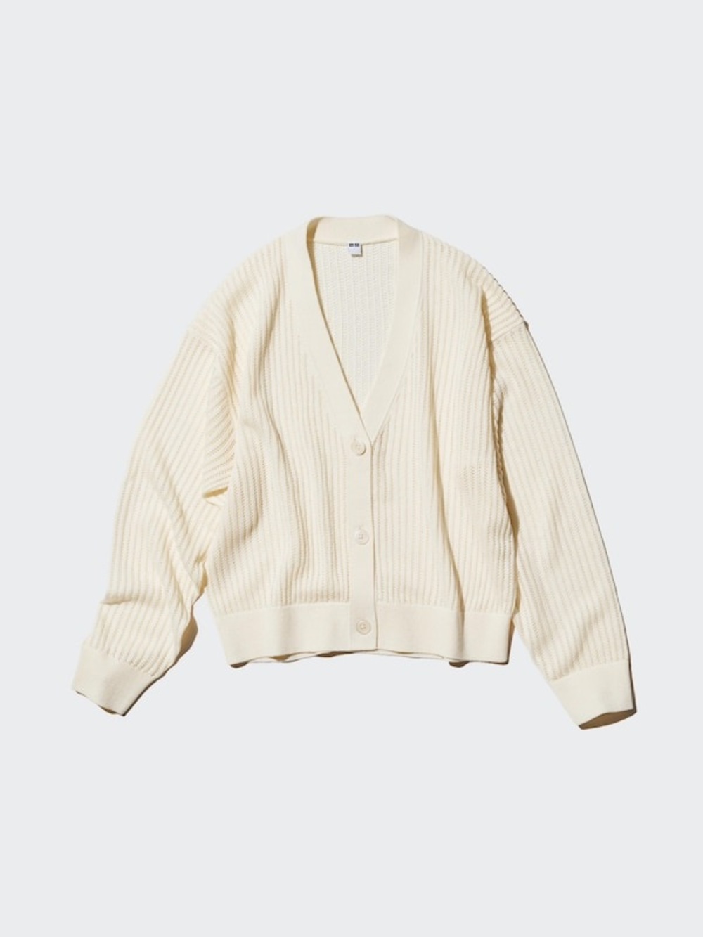 Uniqlo Cream Open Mesh Cardigan JPN XS/US XXS